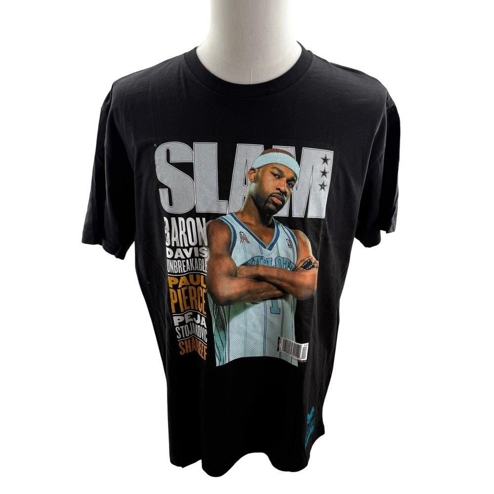 Mitchell & Ness Slam Magazine Baron Davis Hornets Tee Shirt Mens‎ Large NEW